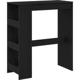  Barski stol s policama Crni hrast 90x40x103,5 cm Konstruirano drvo | Shoptok.si