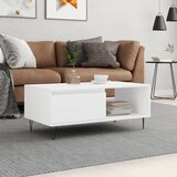  The Living Store Klubska mizica bela 90x50x36,5 cm inženirski les - Klubska Mizica, (21454753) Cene