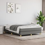 vidaXL Box spring posteljni z vzmetnico temno siv 140x190 cm blago Cene