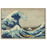  Slika - Hokusai Katsushika – The Great Wave off Kanagawa 60x40 U prirodnom drvenom okviru | shoptok.hr