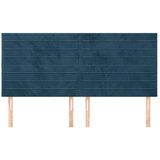  Uzglavlje tamnoplavo 160x5x118/128 cm baršunasto | shoptok.hr