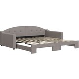  Dnevni krevet na razvlačenje smeđesivi 100 x 200 cm od tkanine | shoptok.hr