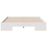 vidaXL Krevet s daskama Bijelo 135 x 190 cm Masivna borovina | shoptok.hr
