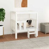  Krevet za pse bijeli 65,5x50,5x70 cm od masivne borovine | shoptok.hr