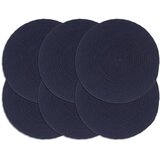  Podmetači 6 kom obični / mornarski plavi 38 cm okrugli pamučni | shoptok.hr