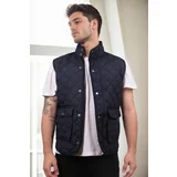 Dewberry 83925 Mens Vest with Side Pockets-NAVY