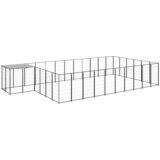  Kavez za pse crni 19,36 m² čelični | shoptok.hr