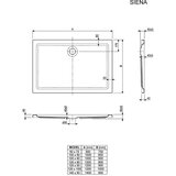 Tuš KADA SIENA 100x80/0 | shoptok.hr