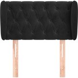  Uzglavlje s ušima crno 83x23x78/88 cm baršunasto | shoptok.hr