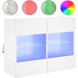 Maison Chic Stenska TV omarica - TV stojalo - Televizijska omarica z LED lučkami bela 78,5x30x60,5 cm, (21699071) Cene