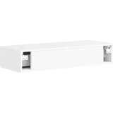 Stolna Stenska stranska miza Bela visok sijaj 87,5 x 34,5 x 17 cm, (5000232535) | Shoptok.si