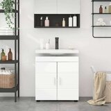 vidaXL kabinet za umivalnik v kopalnici tulum bela z visokim sijajem | Shoptok.si