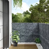 vidaXL Vrtni zaslon za privatnost sivi kamenog izgleda 600x120 cm PVC