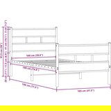 vidaXL Posteljni okvir brez vzmetnice z vzglavjem/vznožjem 100x190 cm | Shoptok.si