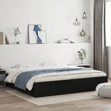 Furnova Posteljni okvir s predali črn 200x200 cm inženirski les, (21942970) | Shoptok.si