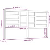  Uzglavlje za krevet boja meda 206 x 4 x 104 cm masivna borovina | shoptok.hr