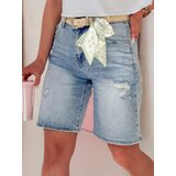 DStreet Spodenki damskie jeansowe z paskiem SHORTIVA niebieskie cijene