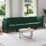  Komplet pohištva za dnevno sobo 4 pcs Temno zelena Žamet, (5000283109) Cene
