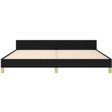  Posteljni okvir z vzglavjem črn 200x200 cm blago, (20794773) | Shoptok.si
