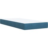 vidaXL Box spring postelja z vzmetnico modra 90x190 cm žamet, (21305386) | Shoptok.si