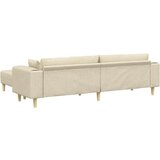  Tkaninska sofa s jastukom 3 pcs Krema 208 cm tkanina | shoptok.hr