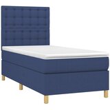  box spring s madracem LED plavi 90x190 cm od tkanine | shoptok.hr