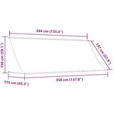 Tenda na uvlačenje 350 x 150 cm antracit | shoptok.hr