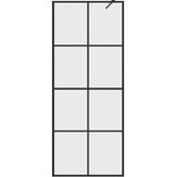 Pregrada za tuširanje s prozirnim staklom ESG 80 x 195 cm crna | shoptok.hr