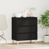 vidaXL Sideboard Crna hrastovina Inženjersko drvo Srednje Cijene