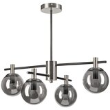  Luster na stalku LILOU 4xE14/5W/230V mat hrom/dimljeno staklo | Eponuda.com