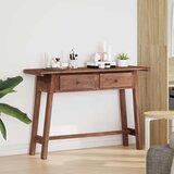  Stol s ladicama Smeđa 110 x 30 x 79 cm Čvrsto mahagonijsko drvo | shoptok.hr
