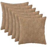  Jastuk s jastukom HEERLEN 6 kom. Sivosmeđa Mikrofibra Flis - Sivosmeđa 40 x 40 cm 6 | shoptok.hr