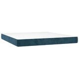  box spring s madracem LED tamnoplavi 160x200 cm baršun | shoptok.hr