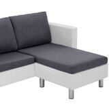 vidaXL Trosjed s jastucima bijeli od umjetne kože | shoptok.hr