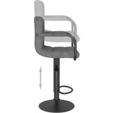 vidaXL Barski stolček svetlo sivo blago, (20968496) | Shoptok.si
