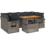 vidaXL 7-dijelni set vrtnih sofa sivi od poliratana | shoptok.hr