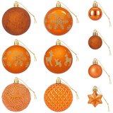  Set božićnih kuglica 88 kom. Bronzana Ø 6 cm Plastika | shoptok.hr