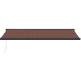 vidaXL Ročno zložljiva tenda rjava 500x300 cm | Shoptok.si