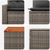  Set sofe 6 kom. Siva i tamno siva Poli Rattan i čelik | shoptok.hr