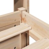 Okvir za krevet s uzglavljem 135 x 190 cm od masivne borovine | shoptok.hr
