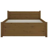  Posteljni okvir medeno rjav iz trdnega lesa 75x190 cm 2FT6, (20684783) | Shoptok.si