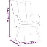 vidaXL Relaksacijski stol Cloud Grey Fabric | Shoptok.si