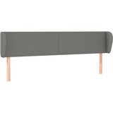  Uzglavlje s ušima tamnosivo 203x23x78/88 cm od tkanine | shoptok.hr