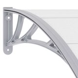 vidaXL Nadstrešek za vrata siv 120x100 cm PC, (20610025) | Shoptok.si
