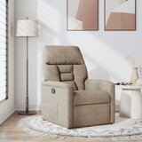 Naslonjač smeđesivi tkanina od mikrovlakana | shoptok.hr