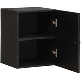vidaXL Omarica na steni z vrati Črna 38 x 33 x 48 cm Masiven les manga | Shoptok.si