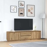 vidaXL TV ormarić s LED svjetlima Artisan hrast 193,5x41x50 cm | shoptok.hr