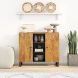 vidaXL Komoda z 2 vrati 90x33x75 cm trden mangov les | Shoptok.si