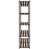  Stalak za pohranu 5 razina smeđi 170x38x170 cm masivna borovina | shoptok.hr