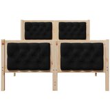  Konstrukcija postelje Črna 120 x 190 cm Masivno borovo les, (5000084738) | Shoptok.si